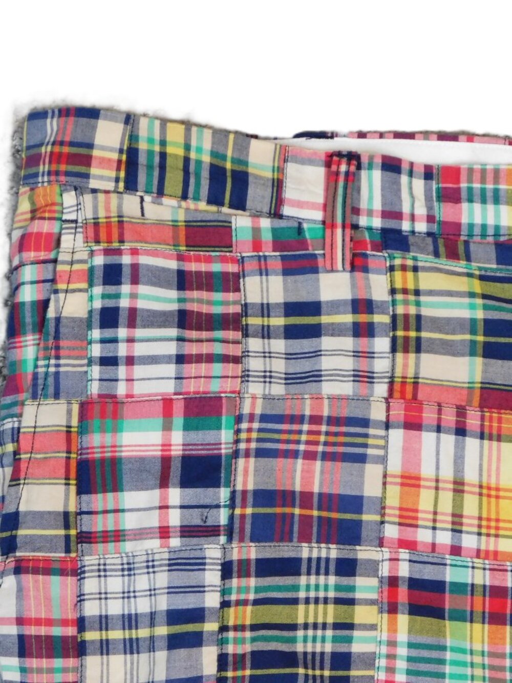 Polo Ralph Lauren Patchwork Madras Shorts | Classic Fit | Preppy | EUC | 44B - Picture 2 of 9